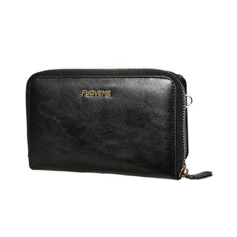 Floveme Kvinder 5.5 Tommer Mobiltelefon Tegnebog Pu Læder Clutch Taske Crossbody Taske