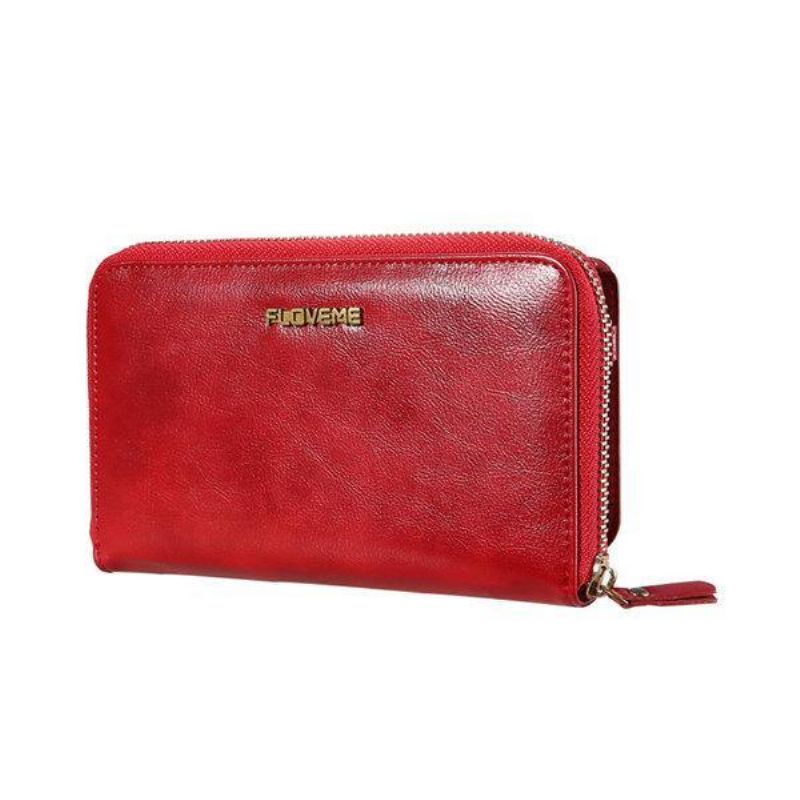 Floveme Kvinder 5.5 Tommer Mobiltelefon Tegnebog Pu Læder Clutch Taske Crossbody Taske