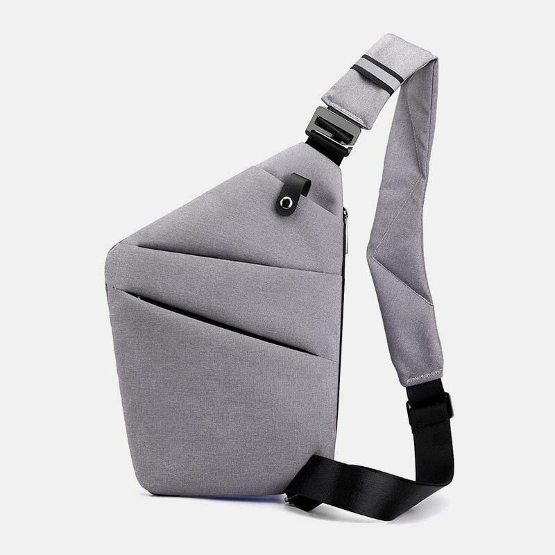 Mænd Lysende Oxford Multi-Lommer Stor Kapacitet Anti-Tyveri Vandtæt Crossbody Taske Bryst Taske Sling Bag