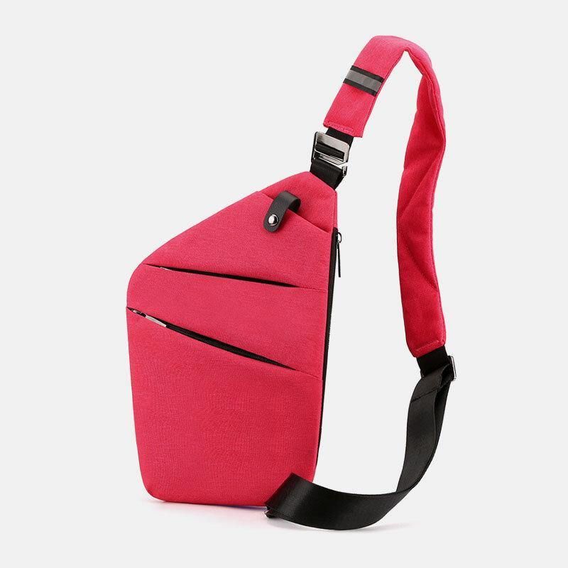 Mænd Lysende Oxford Multi-Lommer Stor Kapacitet Anti-Tyveri Vandtæt Crossbody Taske Bryst Taske Sling Bag