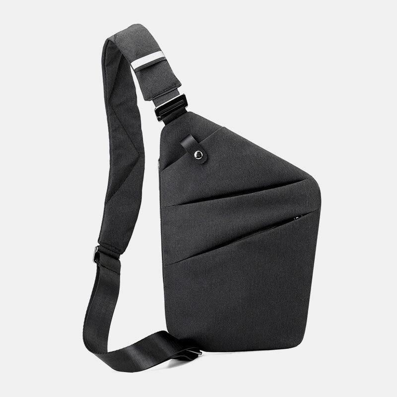 Mænd Lysende Oxford Multi-Lommer Stor Kapacitet Anti-Tyveri Vandtæt Crossbody Taske Bryst Taske Sling Bag