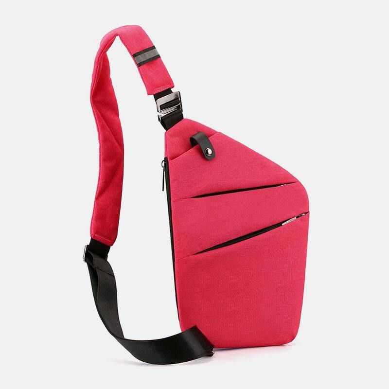 Mænd Lysende Oxford Multi-Lommer Stor Kapacitet Anti-Tyveri Vandtæt Crossbody Taske Bryst Taske Sling Bag