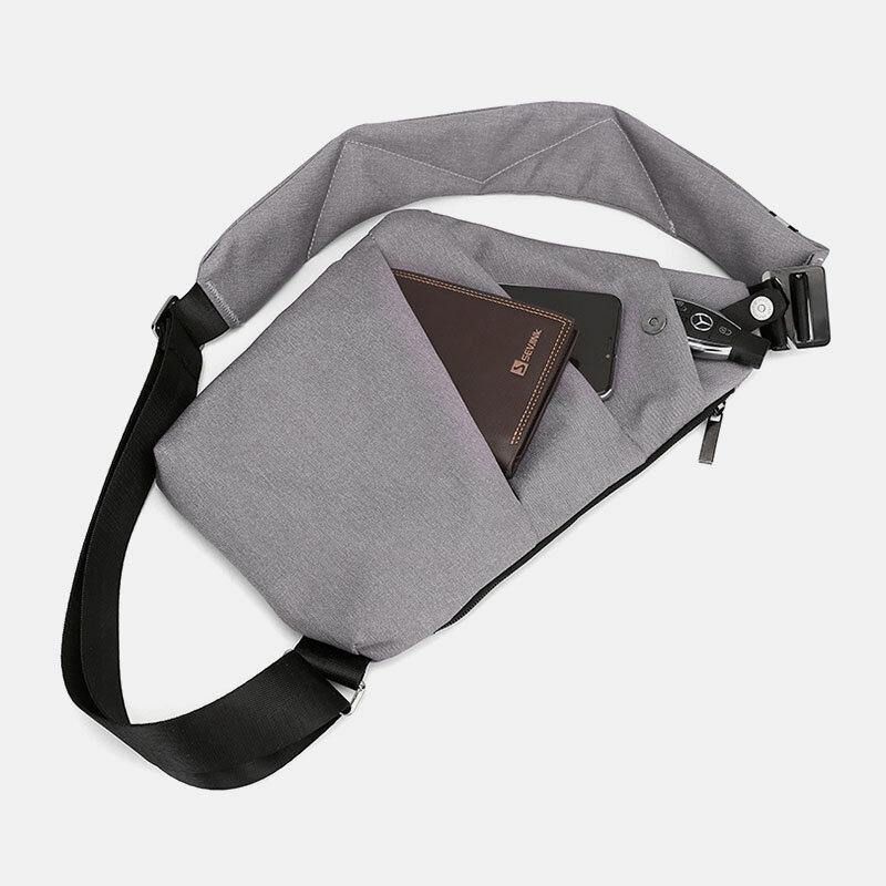 Mænd Lysende Oxford Multi-Lommer Stor Kapacitet Anti-Tyveri Vandtæt Crossbody Taske Bryst Taske Sling Bag