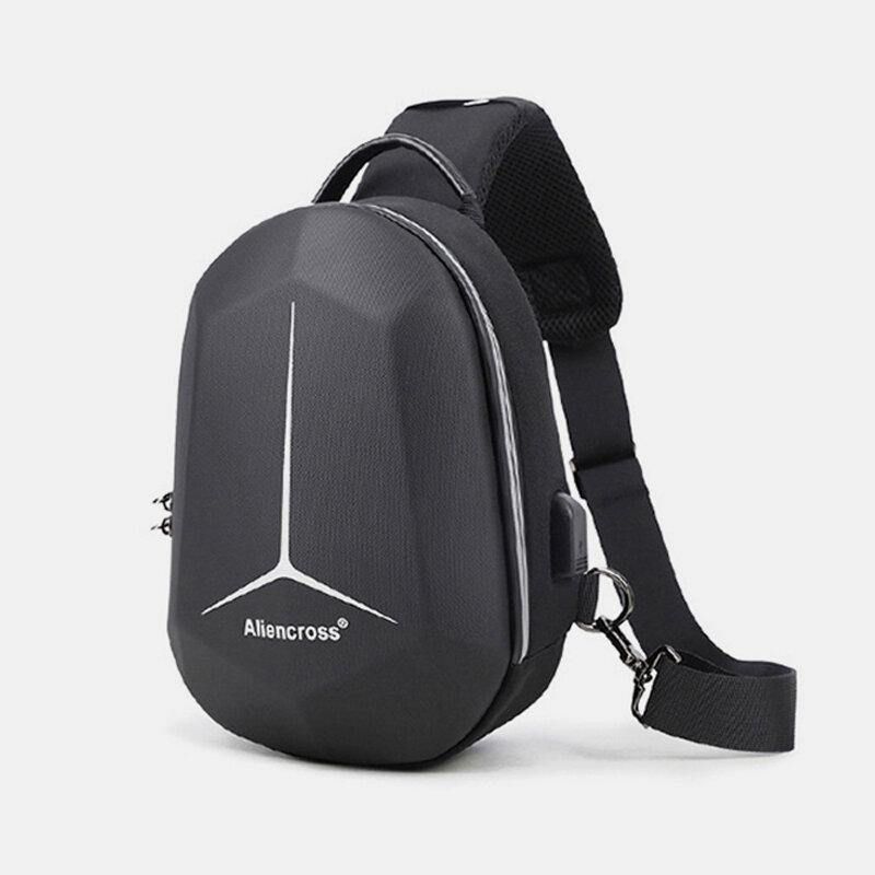 Mænd Stor Kapacitet Usb Opladning Multi-Layers Vandtæt Crossbody Bag Bryst Bag Sling Bag