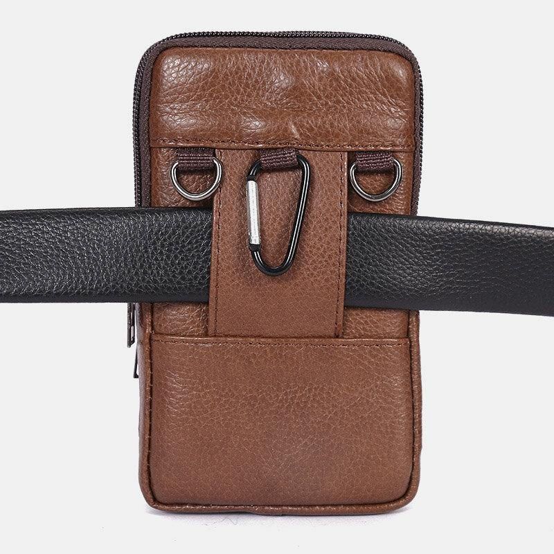 Mænd Holdbar Klap Magnetisk Knapdesign Taljetaske Åndbar Smagløs Bæltetaske 6.5 Tommer Telefontaske Crossbody-Tasker Med Skulderrem