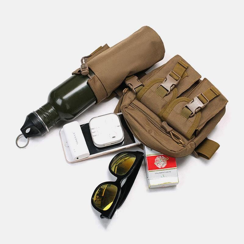 Mænd Nylon Camouflages Multifunktion Udendørs Vandflaske Taljetaske Tactical Bag