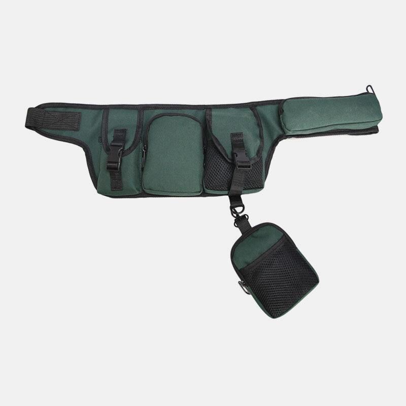 Unisex Hip-Hop Stil Camouflage Street Mode Udendørs Multi-Pocket Bullet Bag Taljetaske Brysttaske