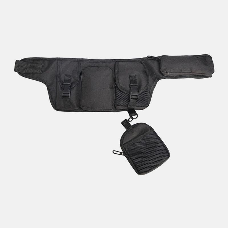 Unisex Hip-Hop Stil Camouflage Street Mode Udendørs Multi-Pocket Bullet Bag Taljetaske Brysttaske