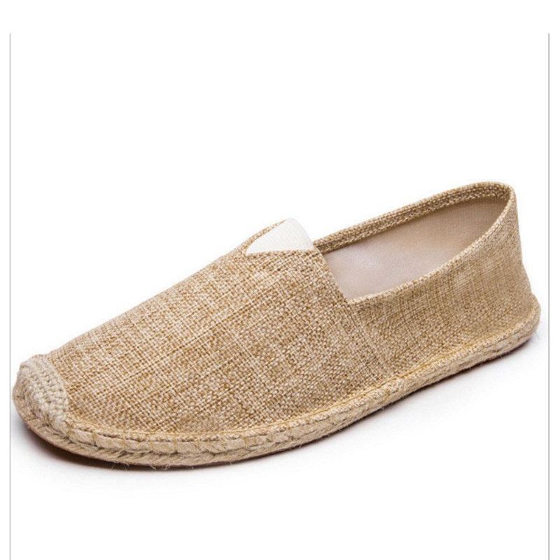 Kvinder Stor Størrelse Ensfarvet Slip-On Espadrilles Fisherman Flat Shoes