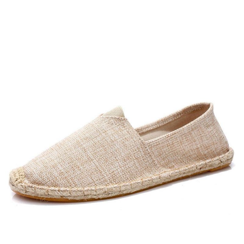 Kvinder Stor Størrelse Ensfarvet Slip-On Espadrilles Fisherman Flat Shoes