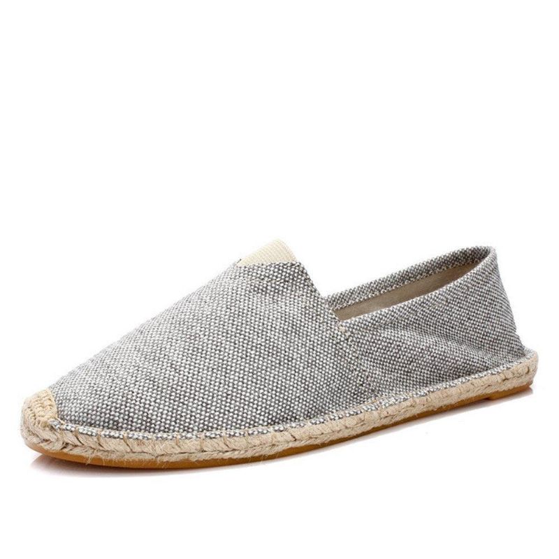 Kvinder Stor Størrelse Ensfarvet Slip-On Espadrilles Fisherman Flat Shoes