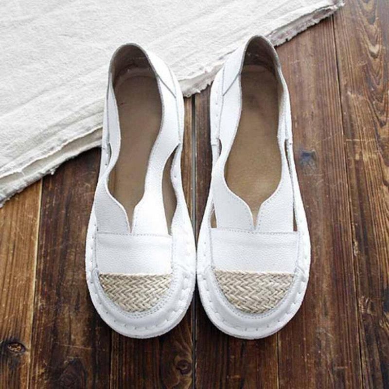 Plus Size Dame Loafers Rund Toe Casual Hulsømme Slip-On Flade Sko