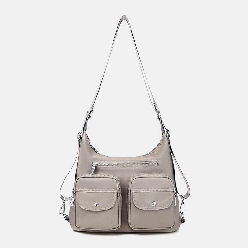 Kvinder Vandtæt Multi-Carry Multi-Pocket Solid Crossbody Bag Rygsæk