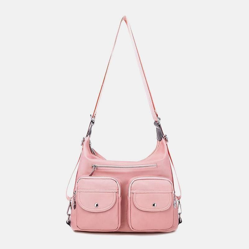 Kvinder Vandtæt Multi-Carry Multi-Pocket Solid Crossbody Bag Rygsæk