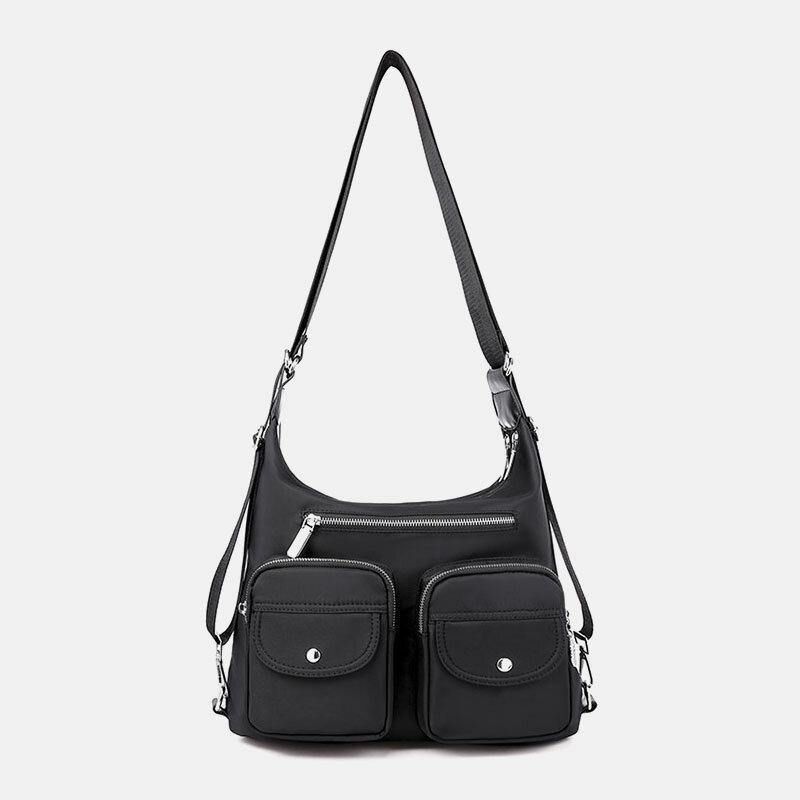 Kvinder Vandtæt Multi-Carry Multi-Pocket Solid Crossbody Bag Rygsæk