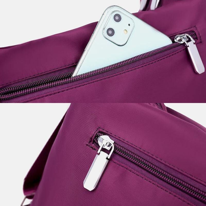 Kvinder Vandtæt Multi-Carry Multi-Pocket Solid Crossbody Bag Rygsæk