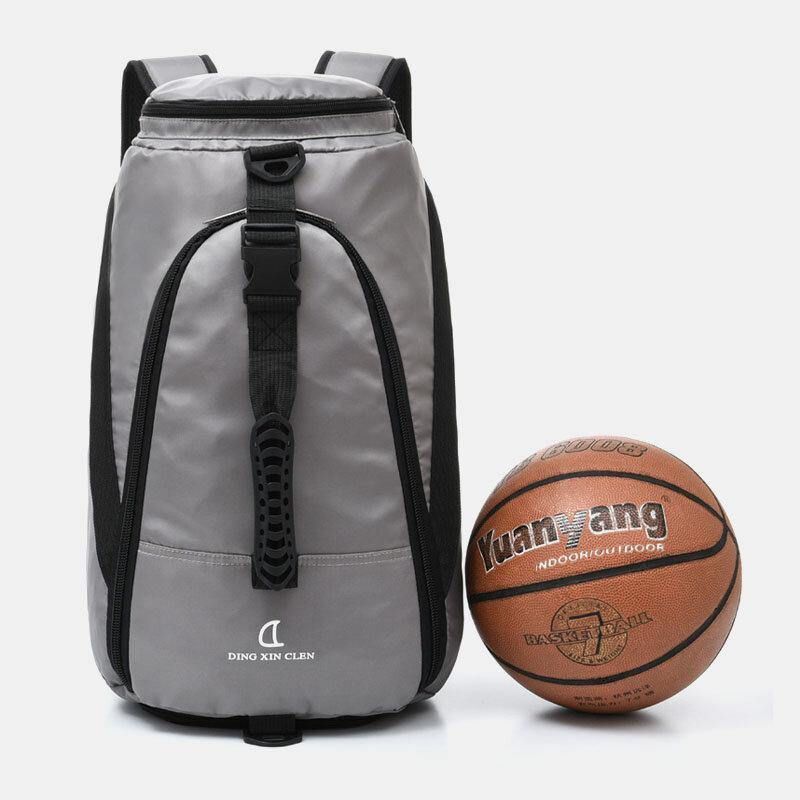 Unisex Nylon Vandtæt Slidfast Udendørs Brief Stor Kapacitet Basketball Opbevaringstaske Rejsetaske Gym Bag Rygsæk