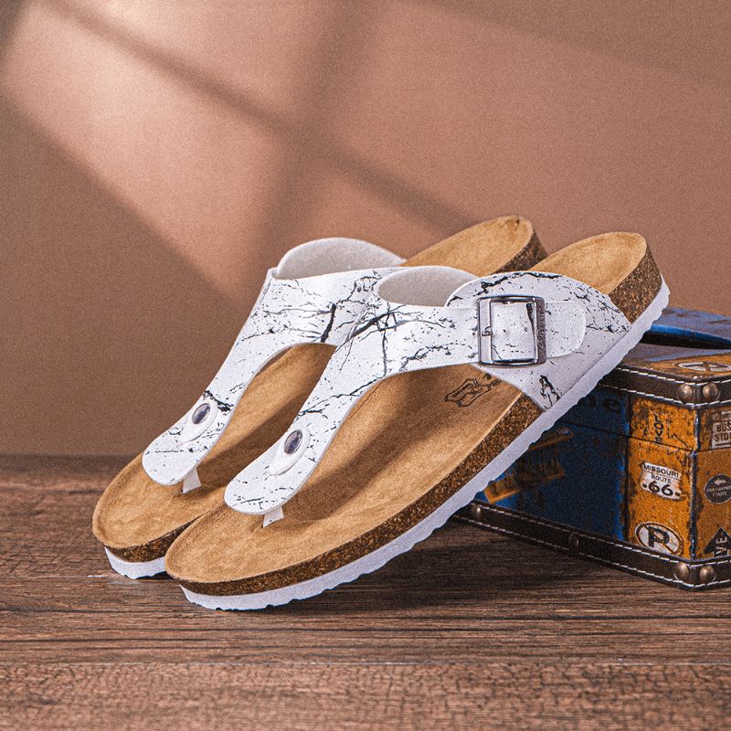 Mænd Åndbar Clip Toe Non Slip Beach Flip Flops Casual Hjemmesko