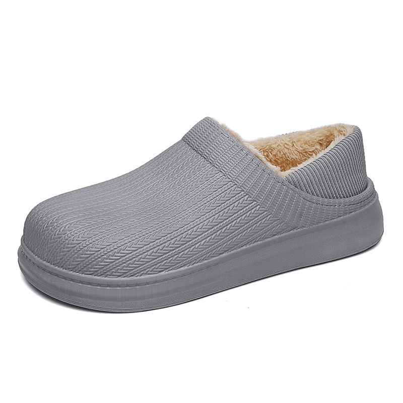 Mænd Comfy Wide Fit Rund Tå Varme Easy Slip-On Hjemmesko