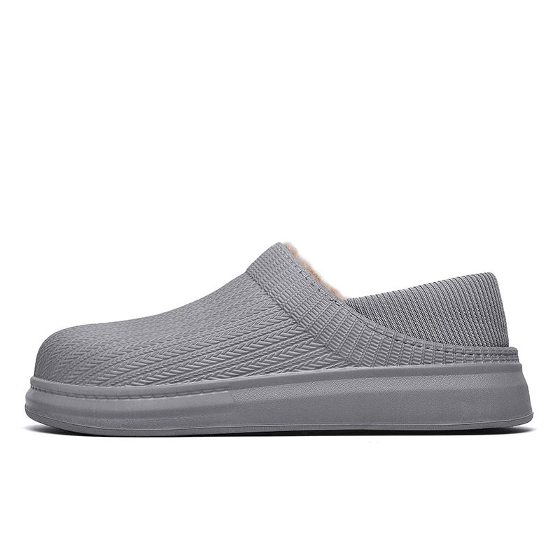 Mænd Comfy Wide Fit Rund Tå Varme Easy Slip-On Hjemmesko