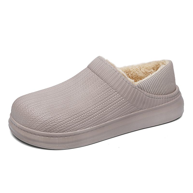 Mænd Comfy Wide Fit Rund Tå Varme Easy Slip-On Hjemmesko