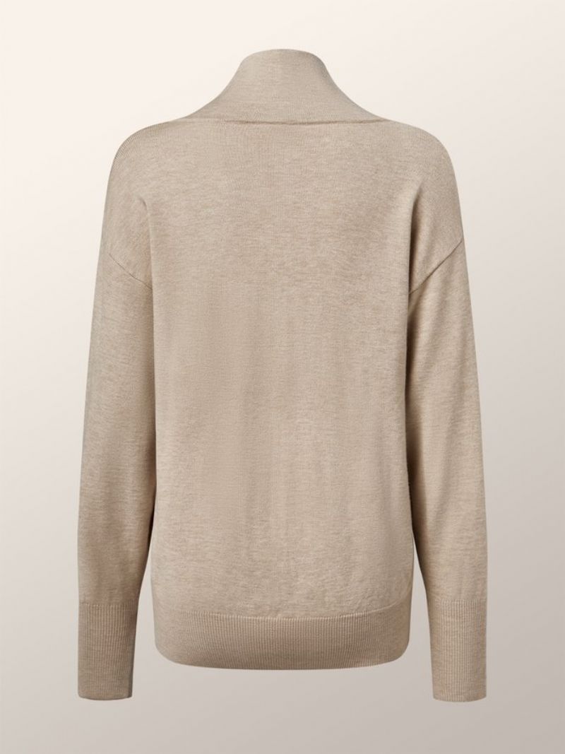 Afslappet V-Hals Langærmet Sweater