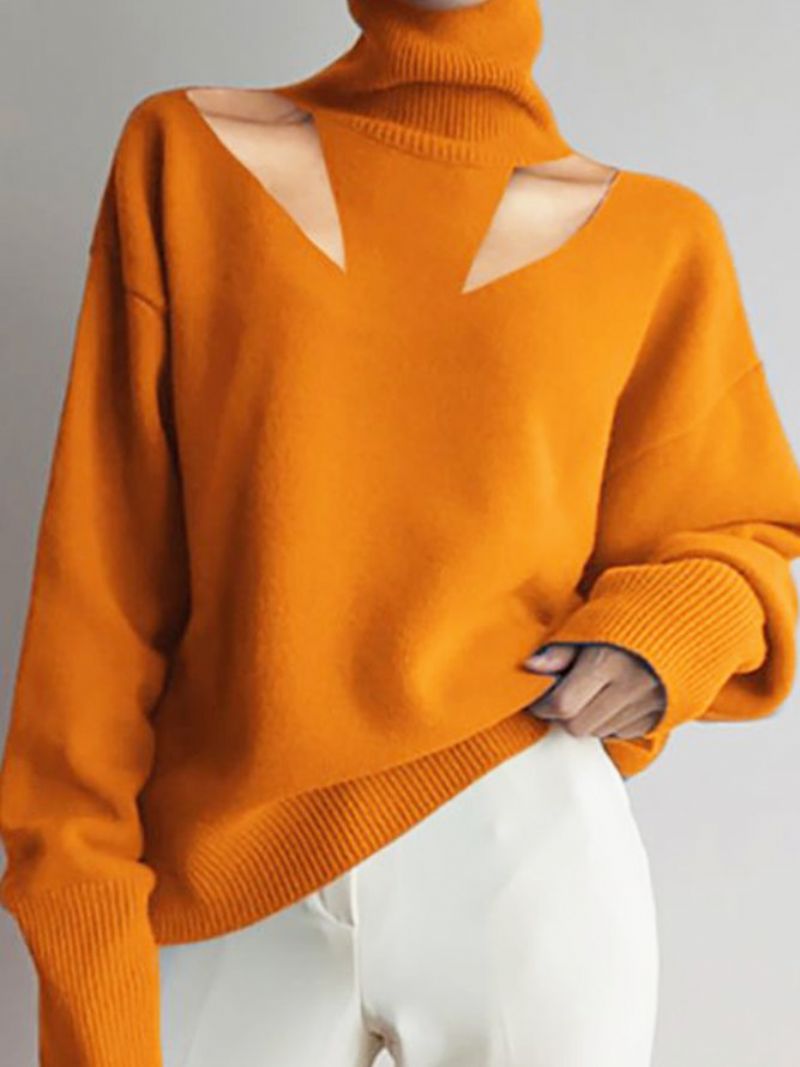 Casual Shift Solid Langærmet Sweater