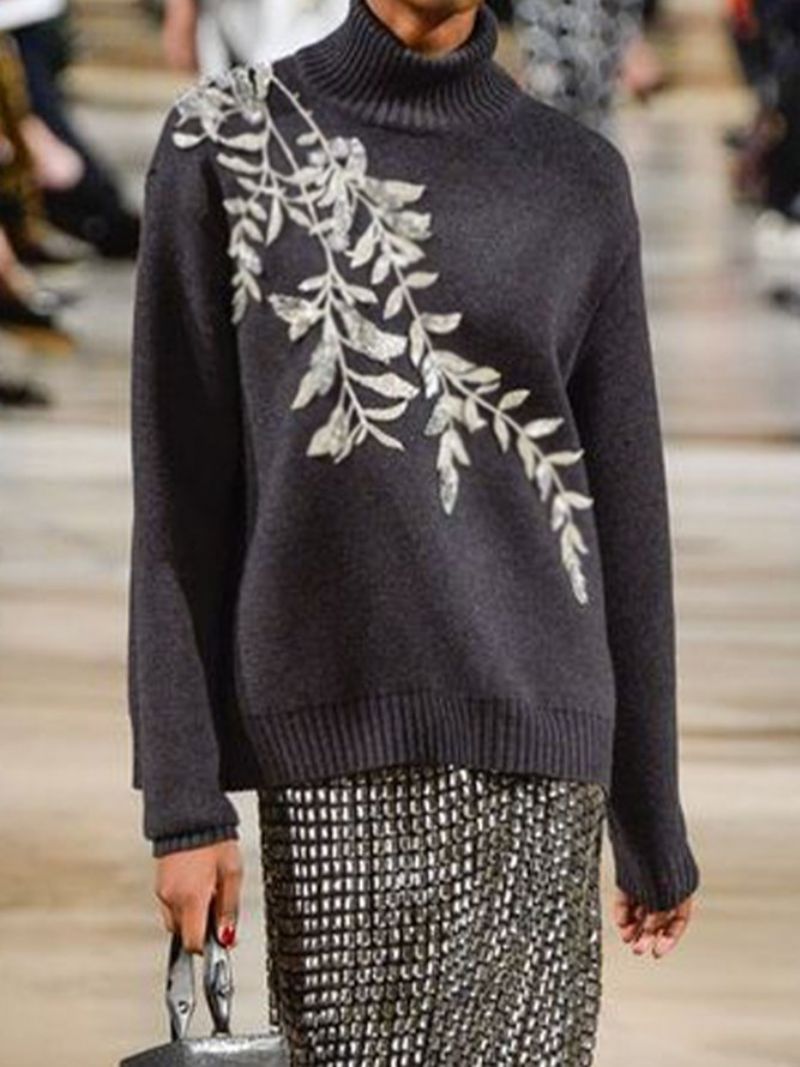 Elegant Loosen Jacquard Sweater