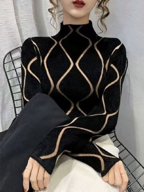 Langærmet Halv Turtleneck Akryl Stram Sweater