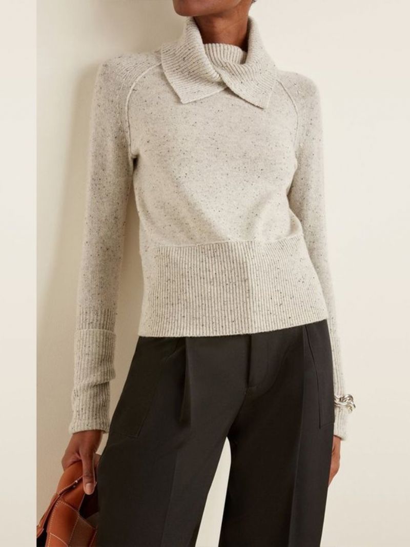 Langærmet Regular Fit Plain Casual Sweater