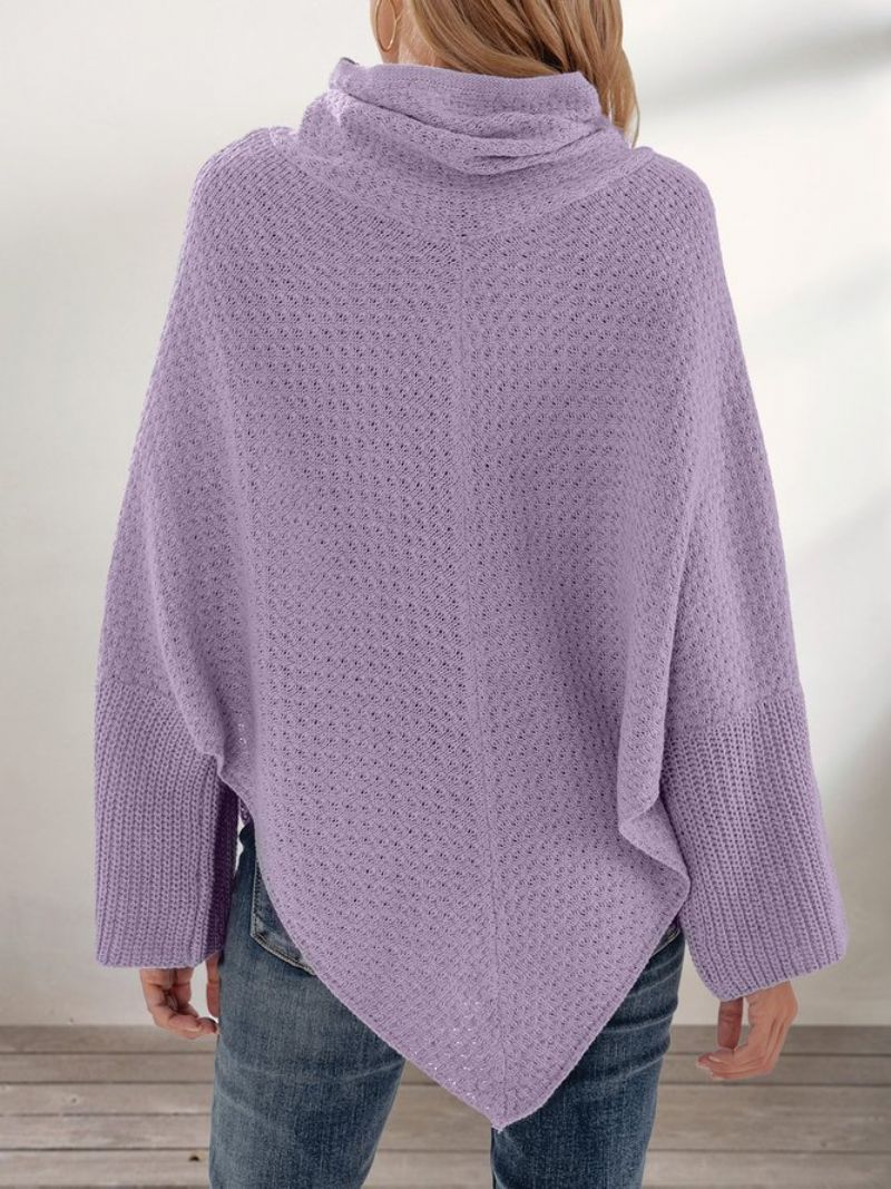 Lilla Akryl Almindelig Langærmet Afslappet Sweater