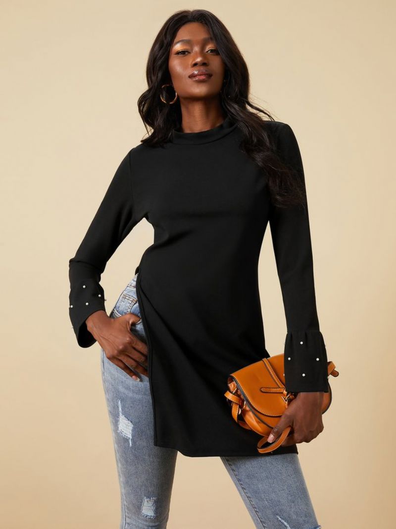 Plain Bishop Sleeve Statement Top