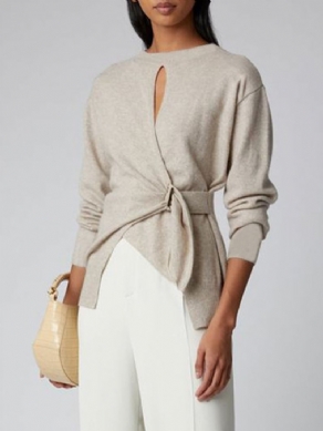 Regular Fit Elegant Solid Sweater