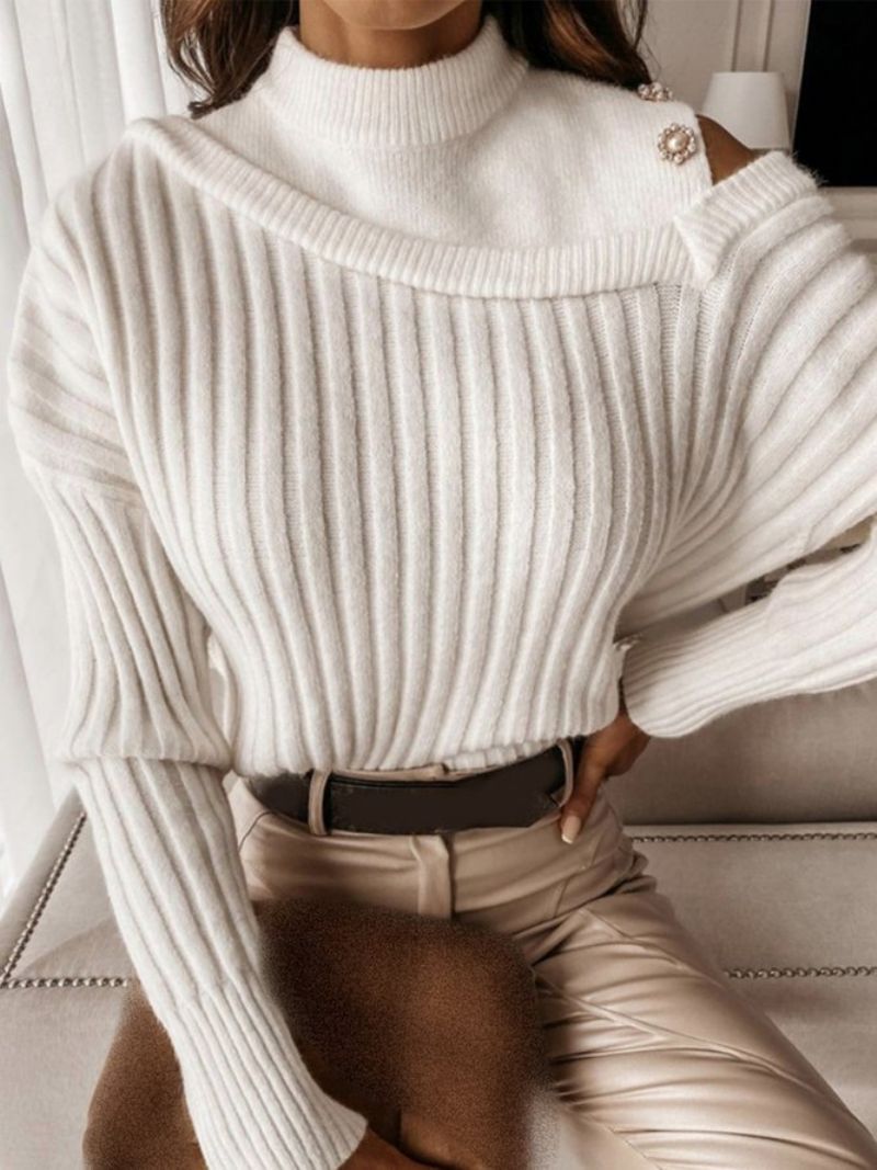 Solid Regular Fit Dame Langærmet Sweater