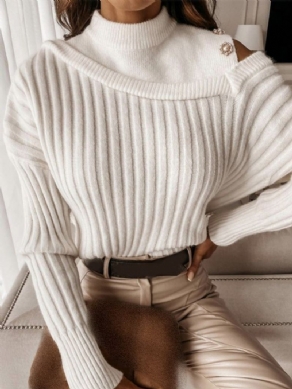 Solid Regular Fit Dame Langærmet Sweater