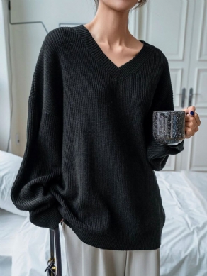 Sort Daily Langærmet Regular Fit Simple Sweater