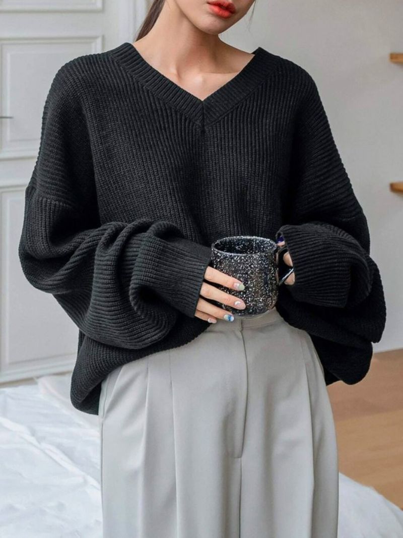 Sort Daily Langærmet Regular Fit Simple Sweater