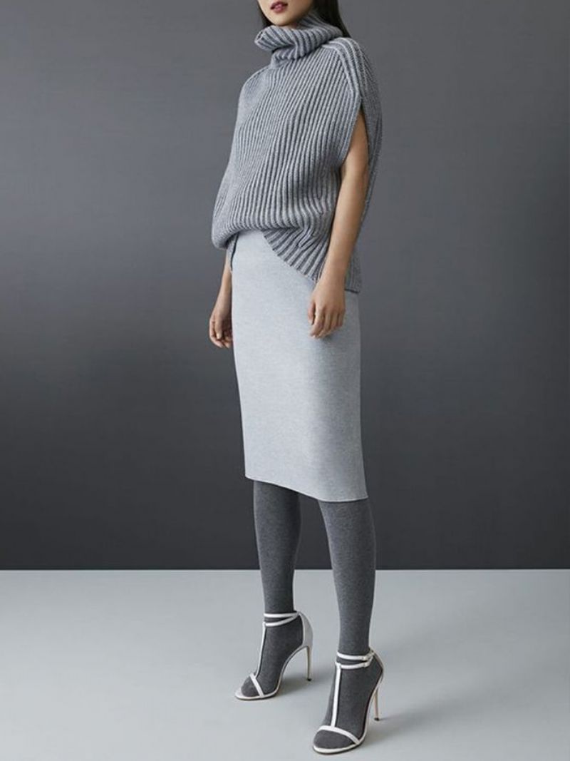 Turtleneck Cap Ærme Urban Loose Sweater