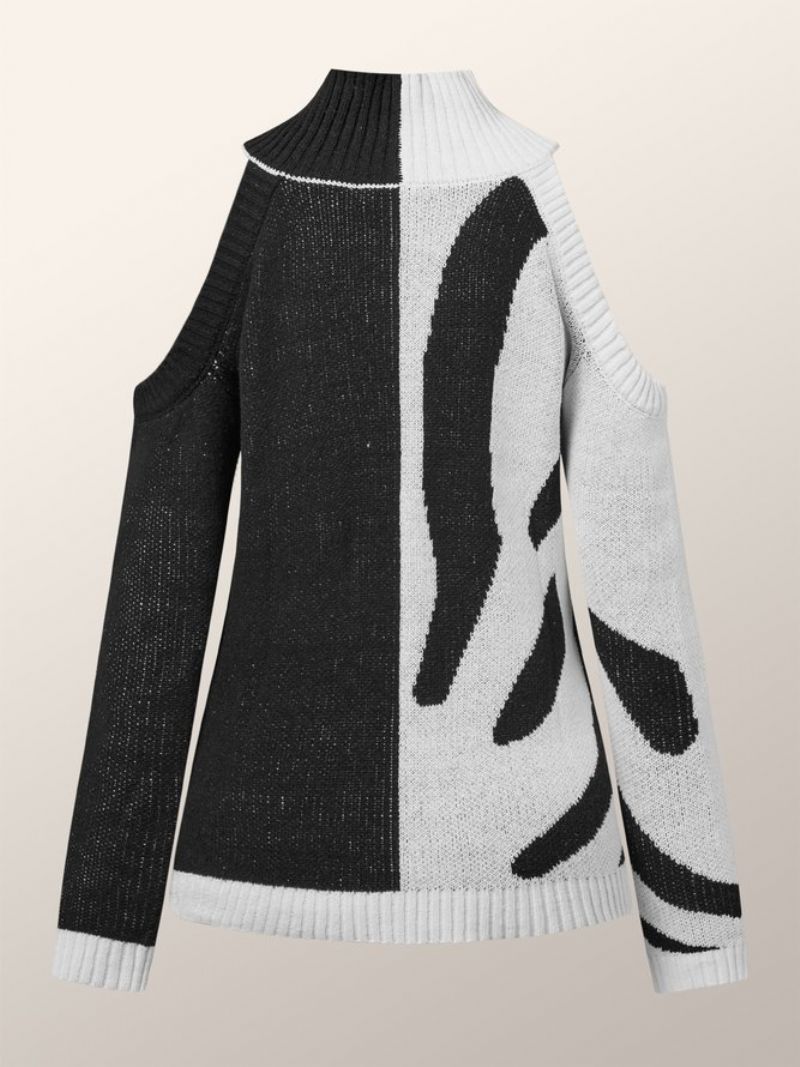 Vinter Zebra Stand Krave Enkel Langærmet Sweater