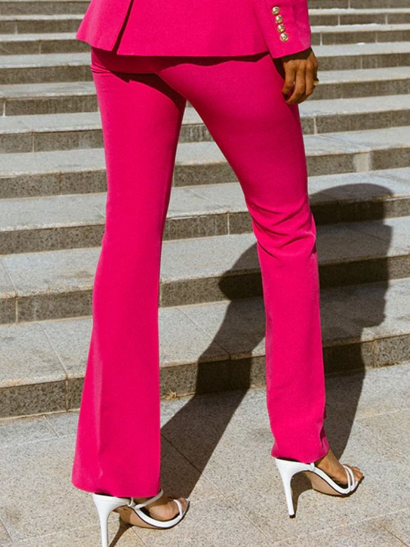 Daily Rose Red Regular Fit Elegant Mode Long Pants