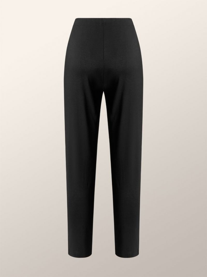 Efterår High Elasticity H-Line Plain Daily Leggings Slim Fit Bukser