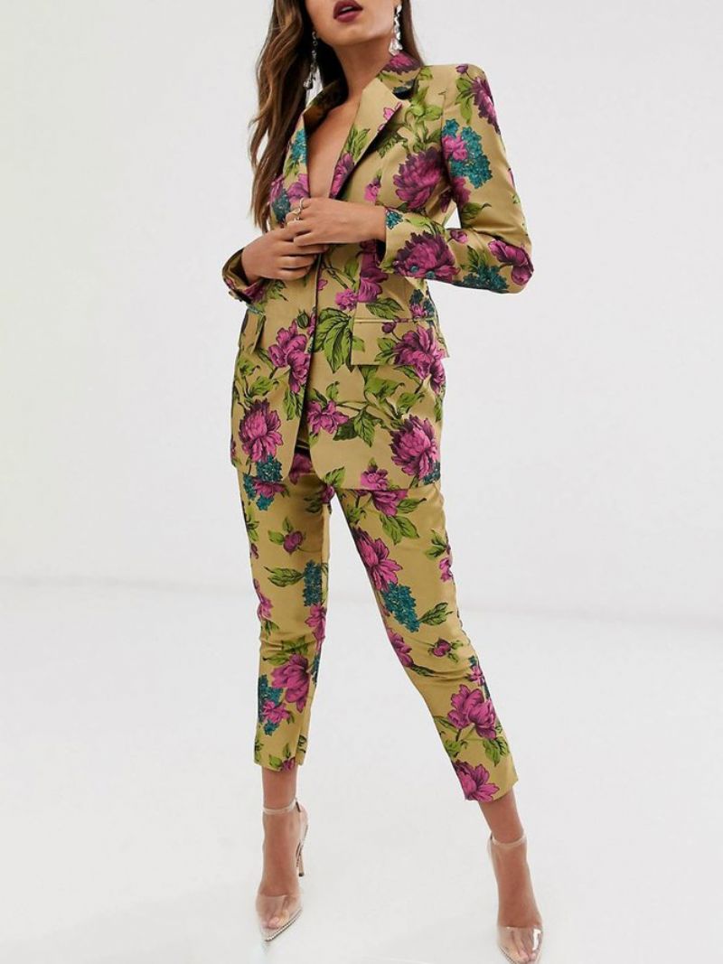 Elegante Floral Mode Slim Taper Daily Pants