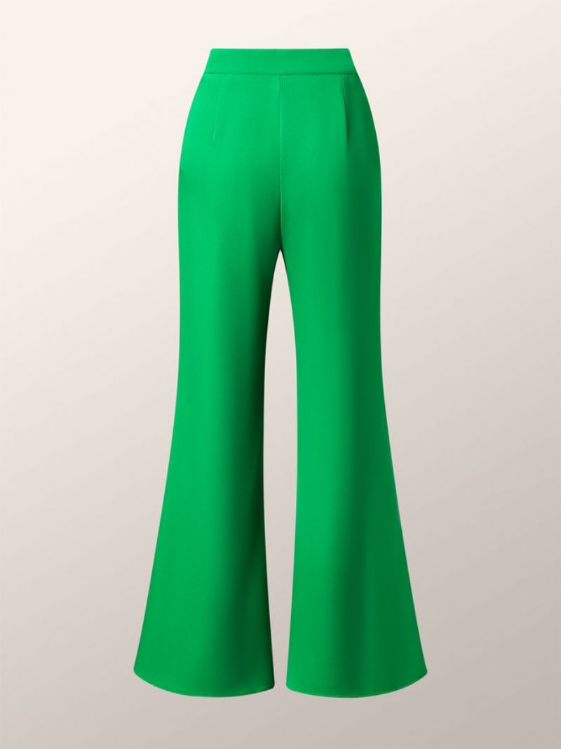 Green Daily Long Urban Plain Mode Pants