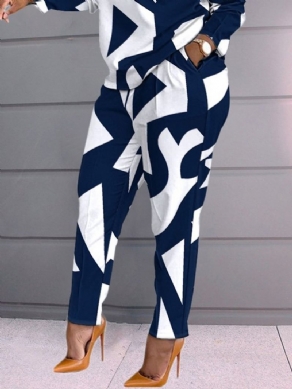 Urban Geometric Regular Fit Mode Pants