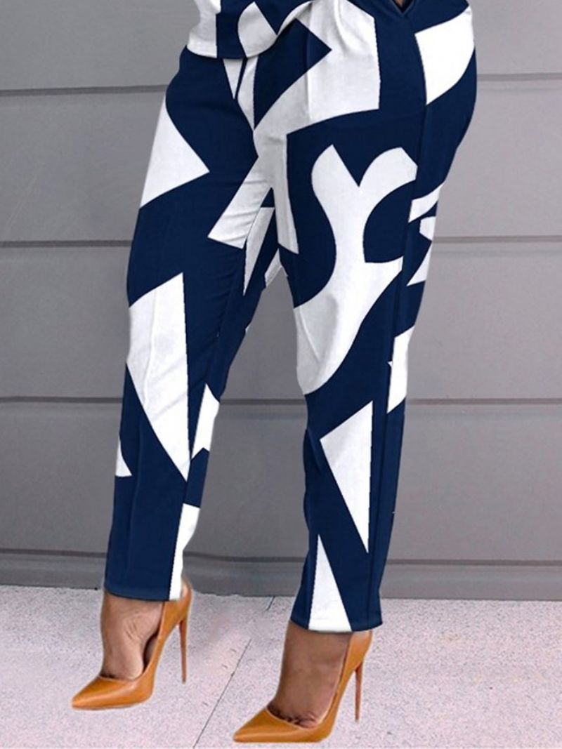 Urban Geometric Regular Fit Mode Pants