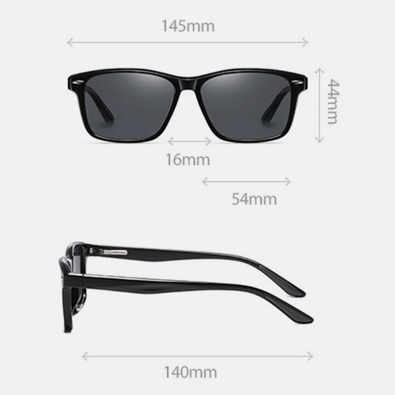 Mænd Super Light Full Frame Wide Frame Outdoor Vintage Driving Uv Protection Polariserede Solbriller