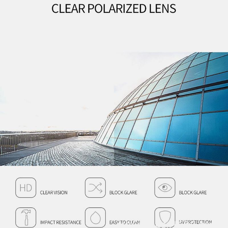 Unisex Gradient Lens Transparent Full Frame Polariserede Uv-Beskyttelsescoatede Solbriller