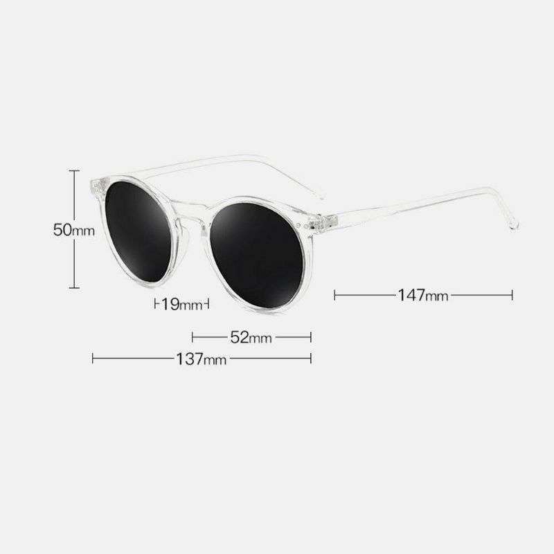 Unisex Gradient Lens Transparent Full Frame Polariserede Uv-Beskyttelsescoatede Solbriller