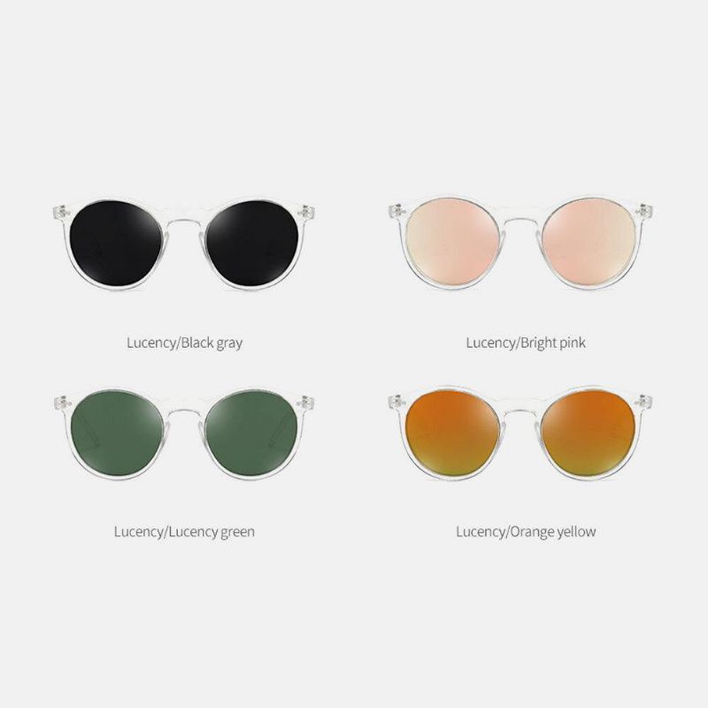 Unisex Gradient Lens Transparent Full Frame Polariserede Uv-Beskyttelsescoatede Solbriller