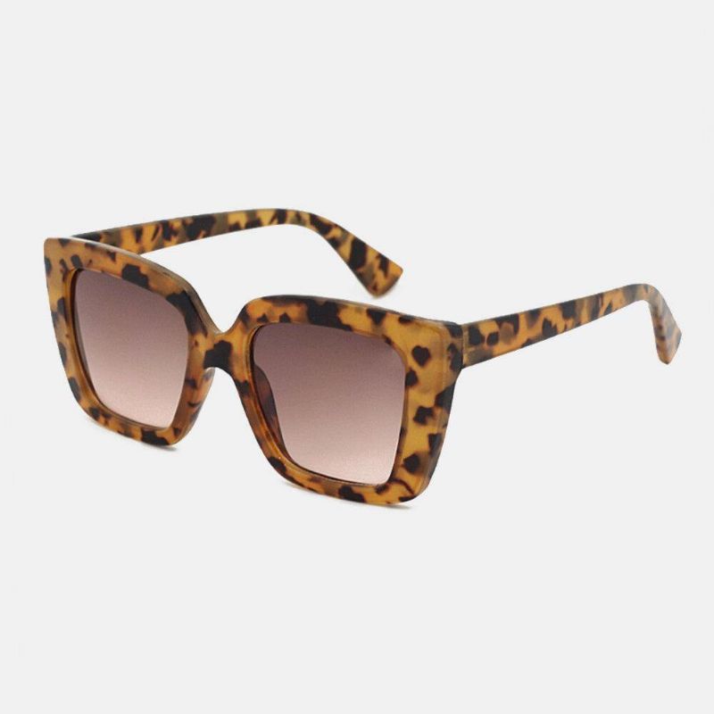 Unisex Leopard Thicken Full Frame Casual Uv-Beskyttelse Polariserede Solbriller